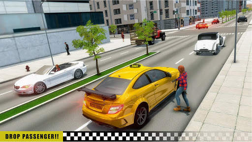Crazy Car Driving Taxi Games screenshot 4