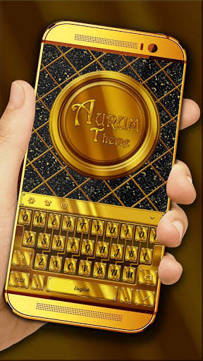 Aurum Gold Keyboard Theme स्क्रीनशॉट 6