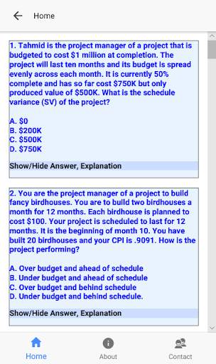 PMP Mock Exam 100 Questions Free (6th Edition) screenshot 4