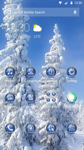 Snow-APUS Launcher theme screenshot 1