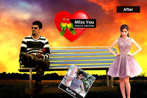 Miss You Photo Editor Frame screenshot 5