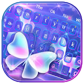 Neon Sparkle Butterfly Keyboard Theme icon