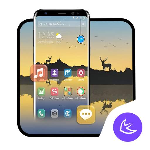 Samsung Note 8 APUS Launcher theme 63.0.1001