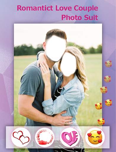 Romantic love couple Photo suit screenshot 4