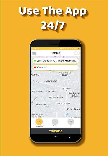 Teksee(Taxi) services in city- Cabs & Auto. screenshot 2