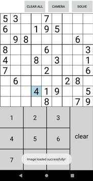 Sudoku-Löser Lösen Sie Sudoku von Bild oder Kamera screenshot 1