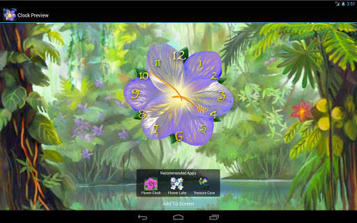 Serene flower clock HD widget screenshot 5