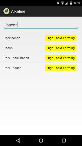Alkaline Diet - Food Search 3 تصوير الشاشة