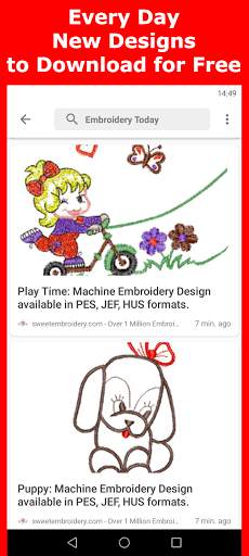Free Embroidery Designs in PES, JEF, HUS formats screenshot 3