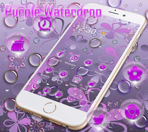 Purple Waterdrop Theme screenshot 2