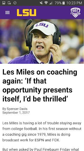 SEC Country:Team-Specific News screenshot 4