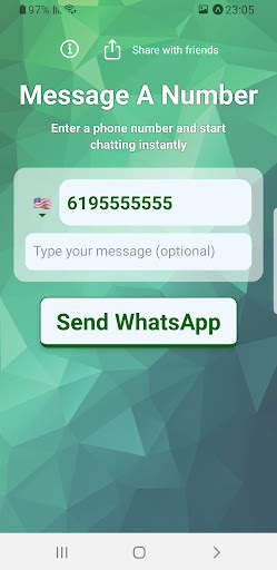 Message A Number -for WhatsApp screenshot 2