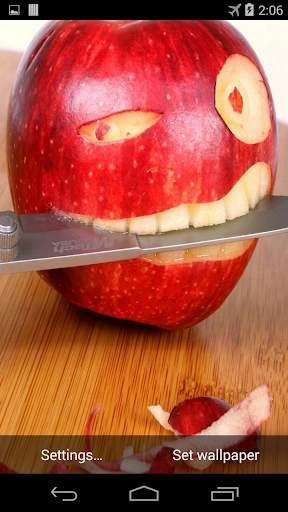 Apple and Knife Live Wallpaper screenshot 2
