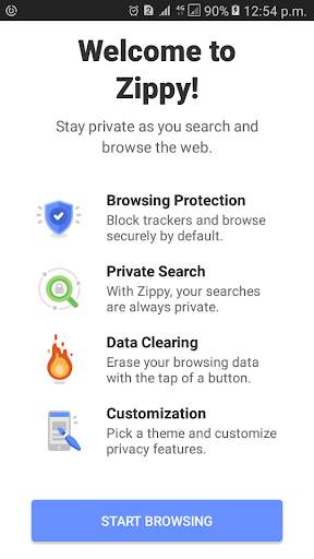 Zippy - VPN Browser screenshot 1
