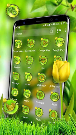 Yellow Tulip Launcher Theme screenshot 2