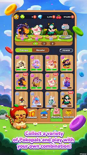 LINE Pokopang - puzzle game! screenshot 2