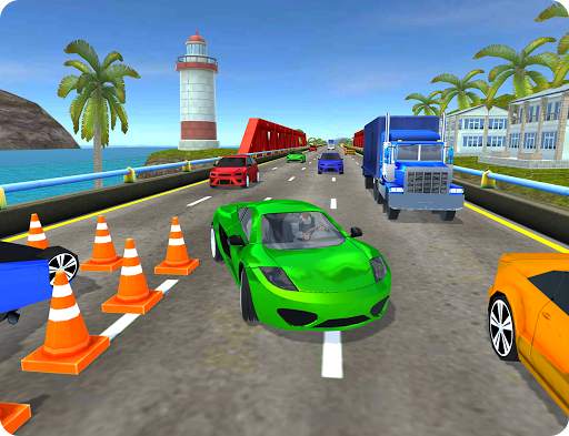 High Speed Traffic Car Driving Road Race Simulator screenshot 14