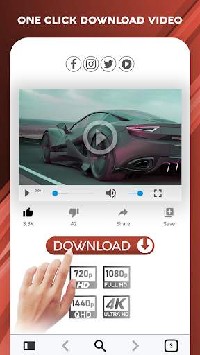 KraKen Browser - All Video Downloader screenshot 1