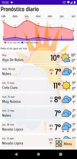 Pronóstico El Tiempo y calidad del aire con widget screenshot 3
