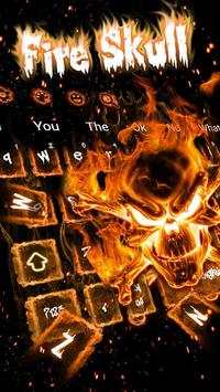 Fire Hell Skull Keyboard Theme screenshot 1