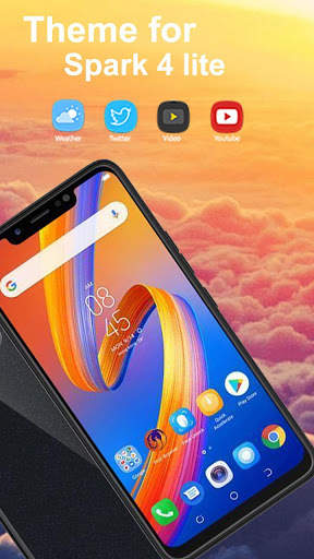 Launcher theme for Tecno Spark 4 lite pro screenshot 2