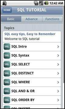 SQL Quick Tutorial screenshot 1