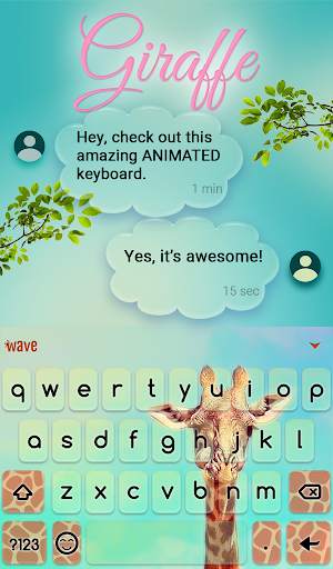 Giraffe Animated Keyboard   Li screenshot 3