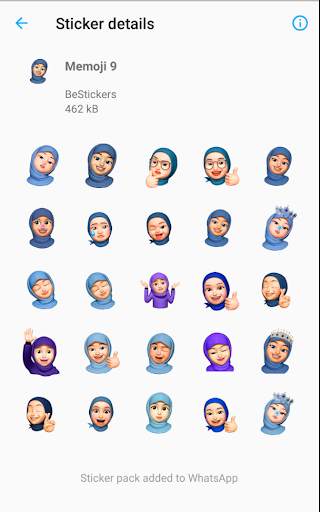 Memoji Muslim Hijab Stickers f screenshot 2
