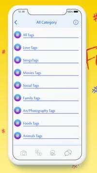Hashtags : Hashtagas for Likes & Booster Instagram screenshot 1