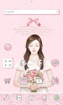 sweetgirl dodol launcher theme screenshot 1