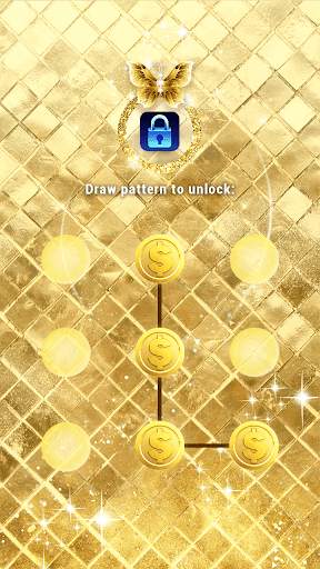 (FREE) Golden Butterfly - App Lock Master Theme screenshot 1