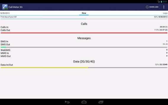 Call Meter 3G screenshot 7
