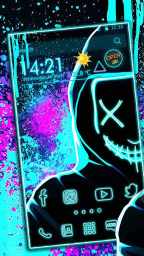 Graffiti, Mask Themes, Live Wallpaper screenshot 1