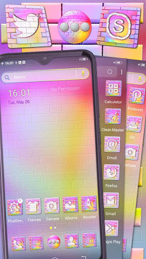Colorful Bricks Launcher Theme screenshot 1