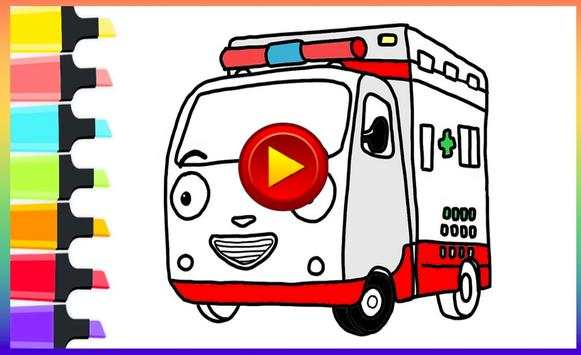 Drawing Bus Coloring Tayo screenshot 1