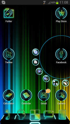 Next Launcher Neon Theme screenshot 1