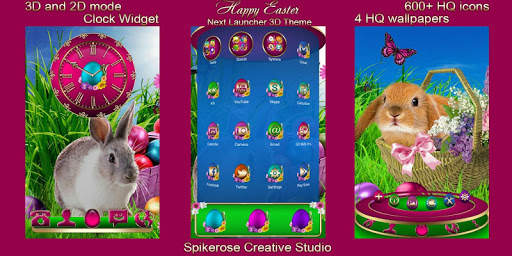 Happy Easter 3D Next Launcher theme screenshot 1