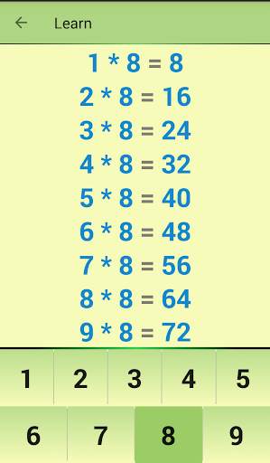 Multiplication Table screenshot 2