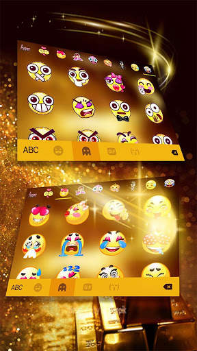 Gold Glitter Keyboard Theme screenshot 3