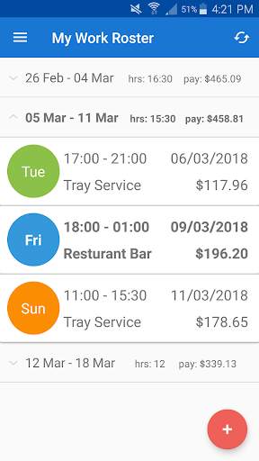 My Work Roster screenshot 1