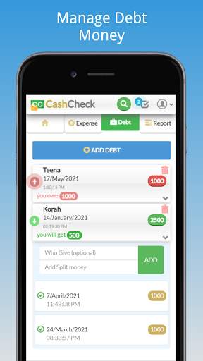 Cash Check- Expense Manager & Debt Tracker App screenshot 2