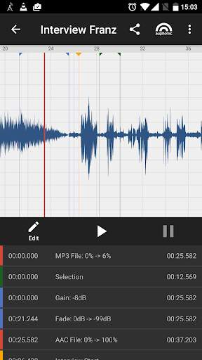 Auphonic Edit screenshot 2