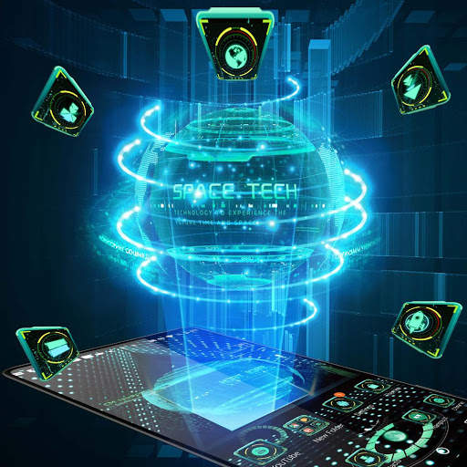 3D earth space tech theme screenshot 3