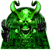 Neon Hell Zombie Skull Keyboard Theme أيقونة