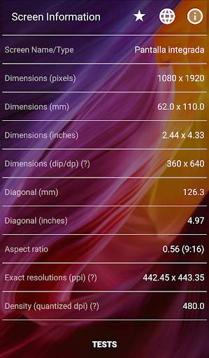 Screen Information स्क्रीनशॉट 1