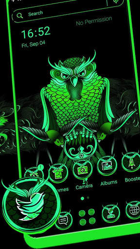 Angry Owl Green Theme स्क्रीनशॉट 1