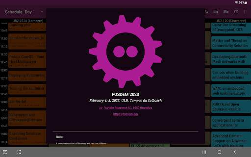 FOSDEM 2023 Schedule screenshot 16