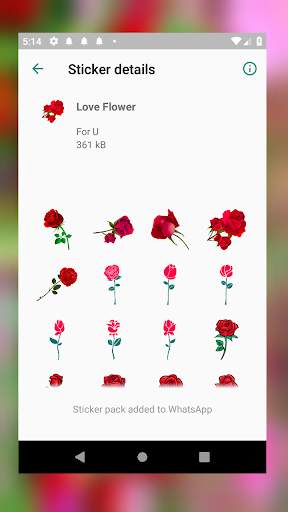 Flowers Sticker for WhatsApp WAStickerApps 🌹🌺💝 screenshot 2