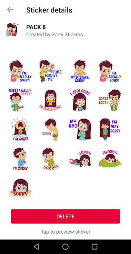 Sorry Stickers for Whatsapp screenshot 3