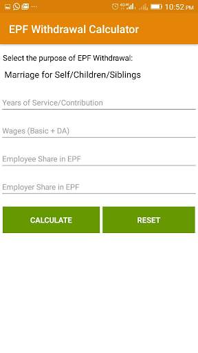 EPF Withdrawal Calculator 3 تصوير الشاشة
